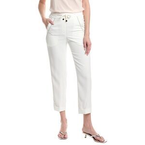 Peserico Womens Embellished Pant, White